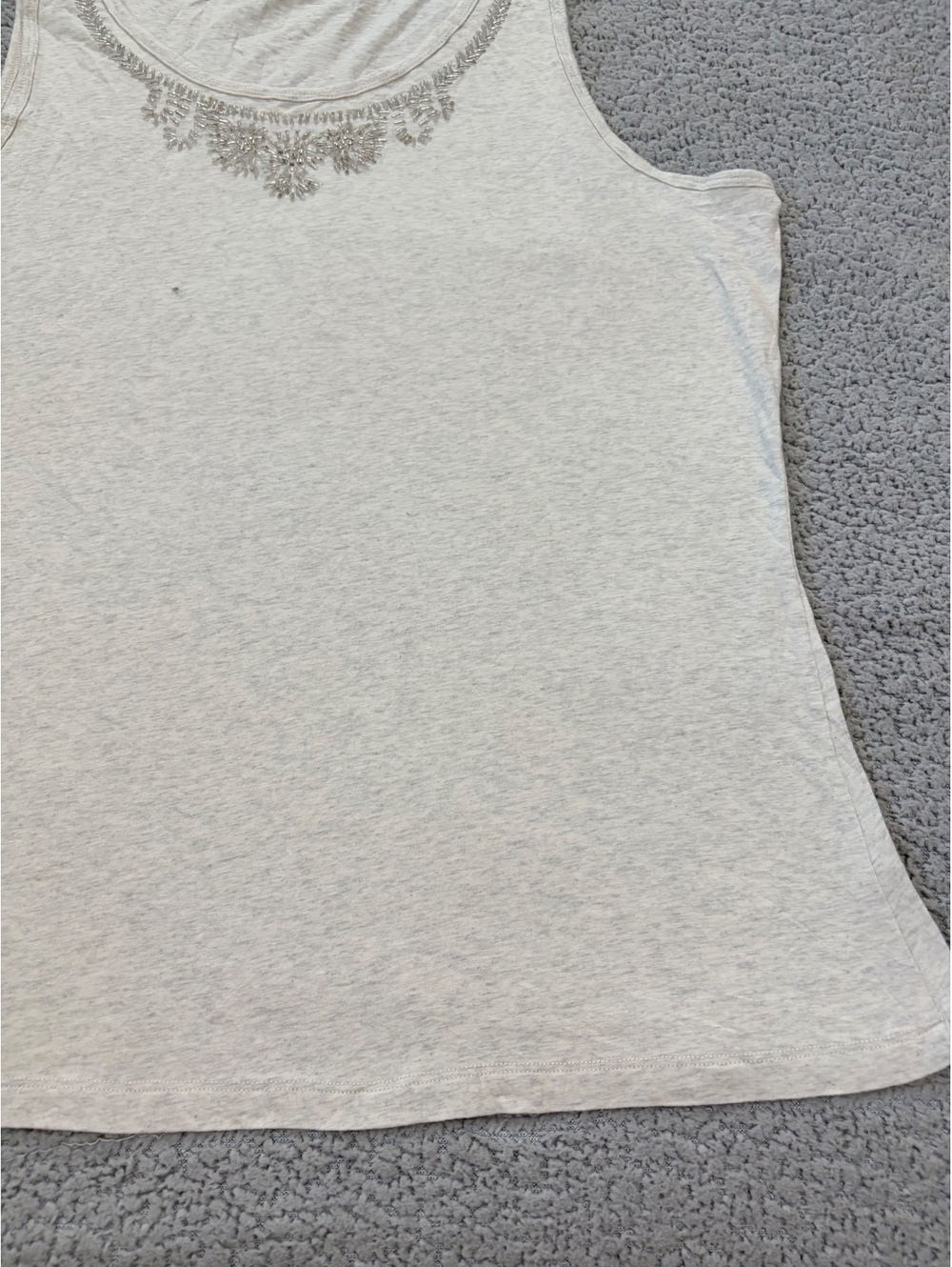 Cream sleeveless embellished top - Picture 3 of 3